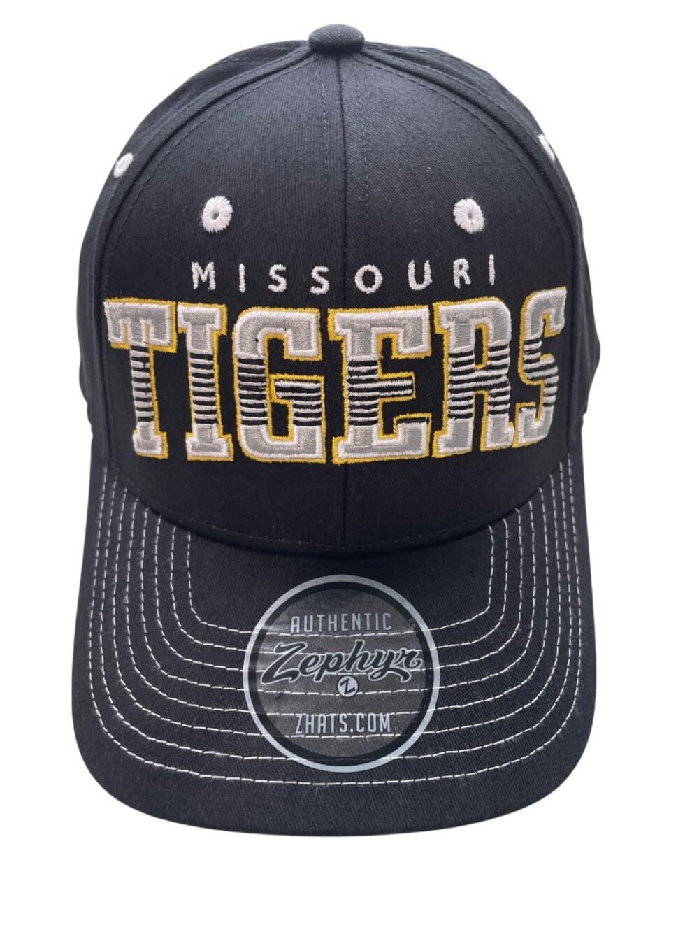 Zephyr Missouri Tigers Baseball Cap One Size Snapback Black White Outdoor NEW